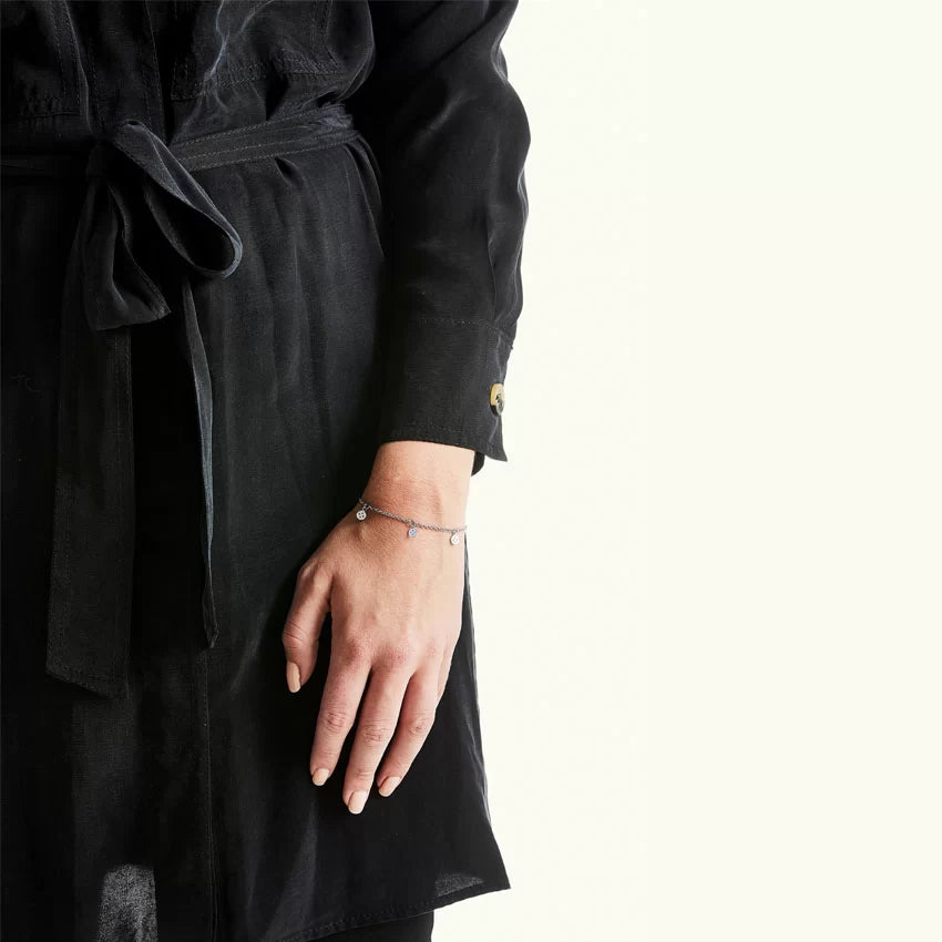 Bovou button chain silver