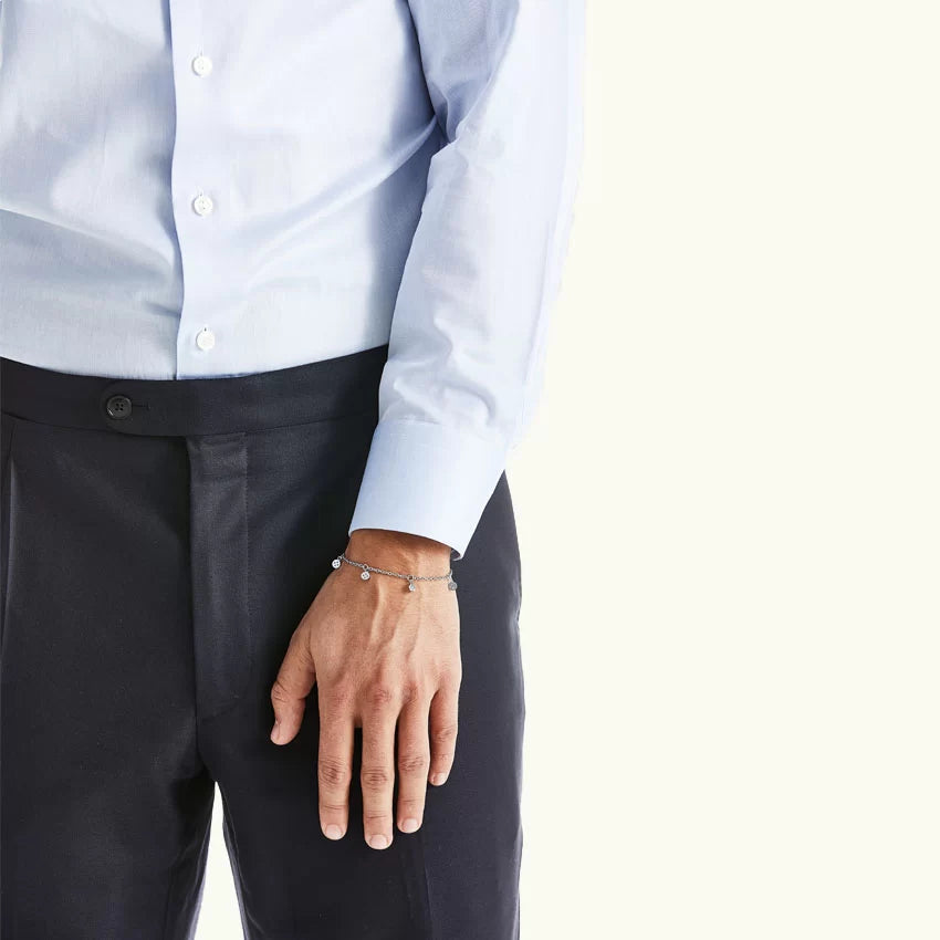 bovou button chain silver